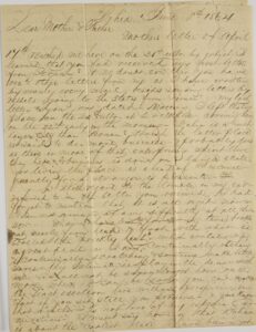 Hall, William F., Letter from William F. Hall to his parents describing his stay in Bahia