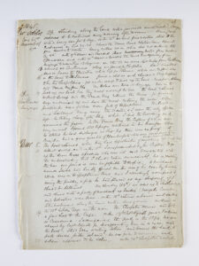 Burns, John, Manuscript