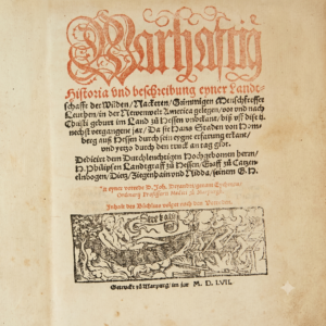 Warhaftig Historia, por Hans Staden