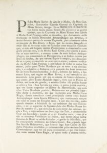 Carta Régia sobre a guerra aos índios Botocudos de Minas Gerais (Carta Régia de 13 de maio de 1808), pelo Príncipe Regente Dom João