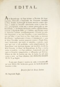 Carta Régia participando ao Conselho do Desembargo do Paço a declaração de guerra à França, pelo Príncipe Regente Dom João