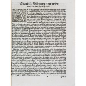 Discurso Pormenorizado sobre Estas Iminentes Negociações de Paz. [Middelburg? / S.l., s.n., ca. 1608].